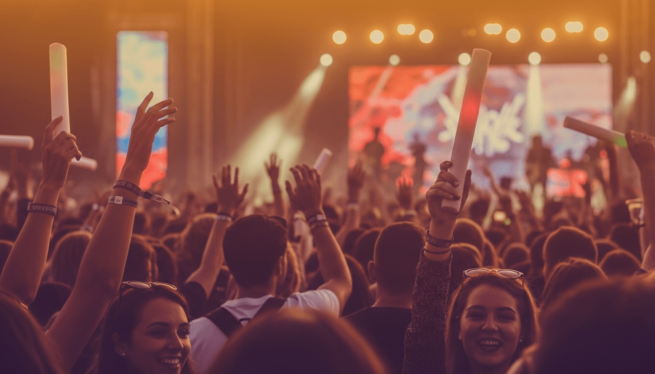 Vibrant event crowd